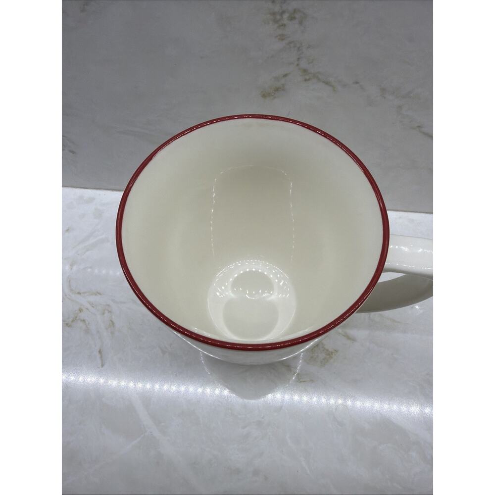 Starbucks Cup RED White Abbey Mug "Est 1971 Starbucks Coffee Co" 18 oz EUC - Picture 2 of 8